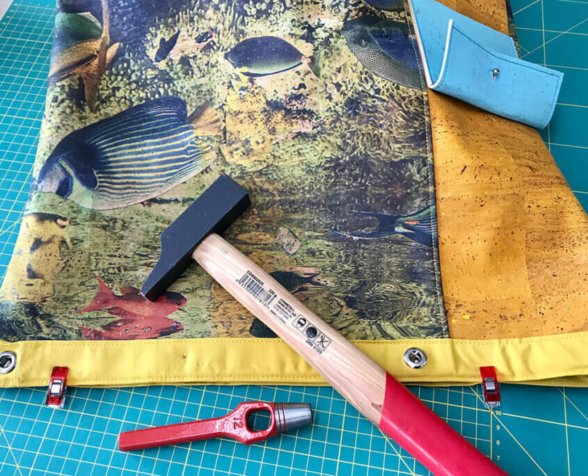 Seesack, Strandtasche aus Korkstoff selber gestalten